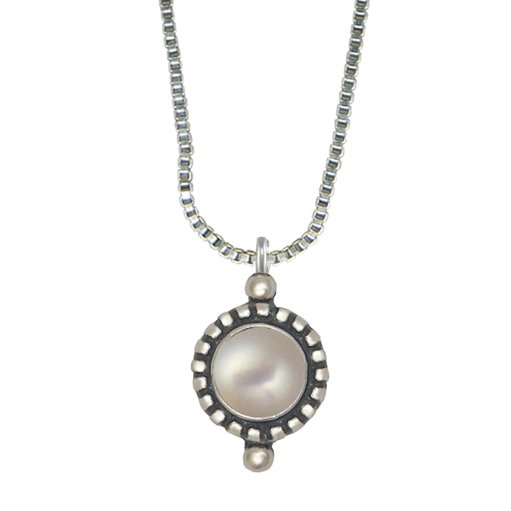 Sterling Silver Little Cultured Freshwater Pearl Pendant Necklace